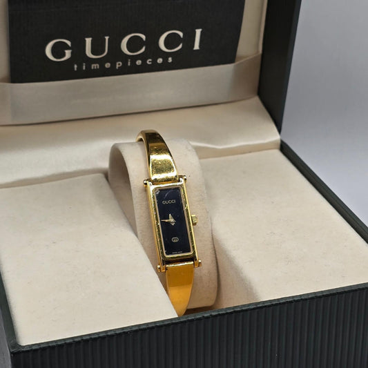 Womens Gucci Gold Tone Quartz Watch Working