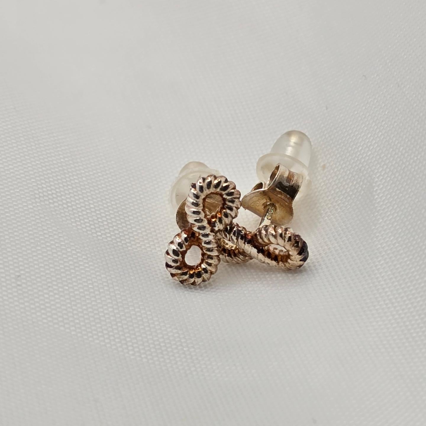 Silver infinity earring