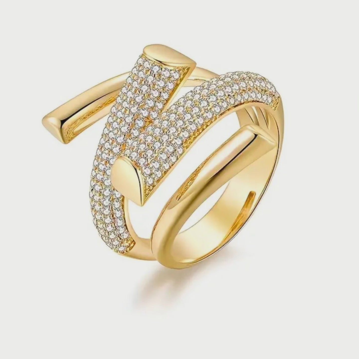 Elegant gold stone ring